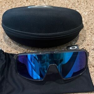 Oakley Black and Blue Sunglasses with Case
